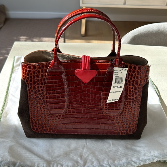 NWT rare Longchamp Roseau Medium Tote with crossbody strap - Picture 2 of 10